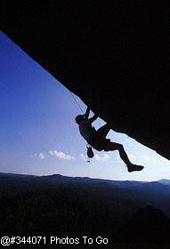 Rock climber on Piece of Cake